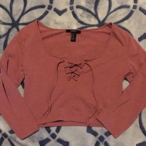 Women’s vintage rose cropped top